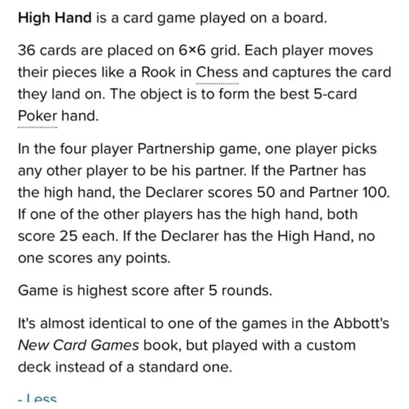 HIGH HAND vintage card board game. 2 or 4 players. Ages 8-adult. EEUC - Picture 5 of 5